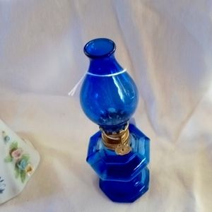Blue oil lamp vintage